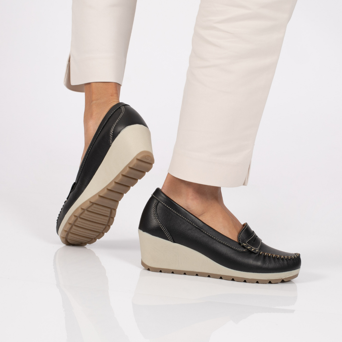 MOCASIN ROSARIO NEGRO