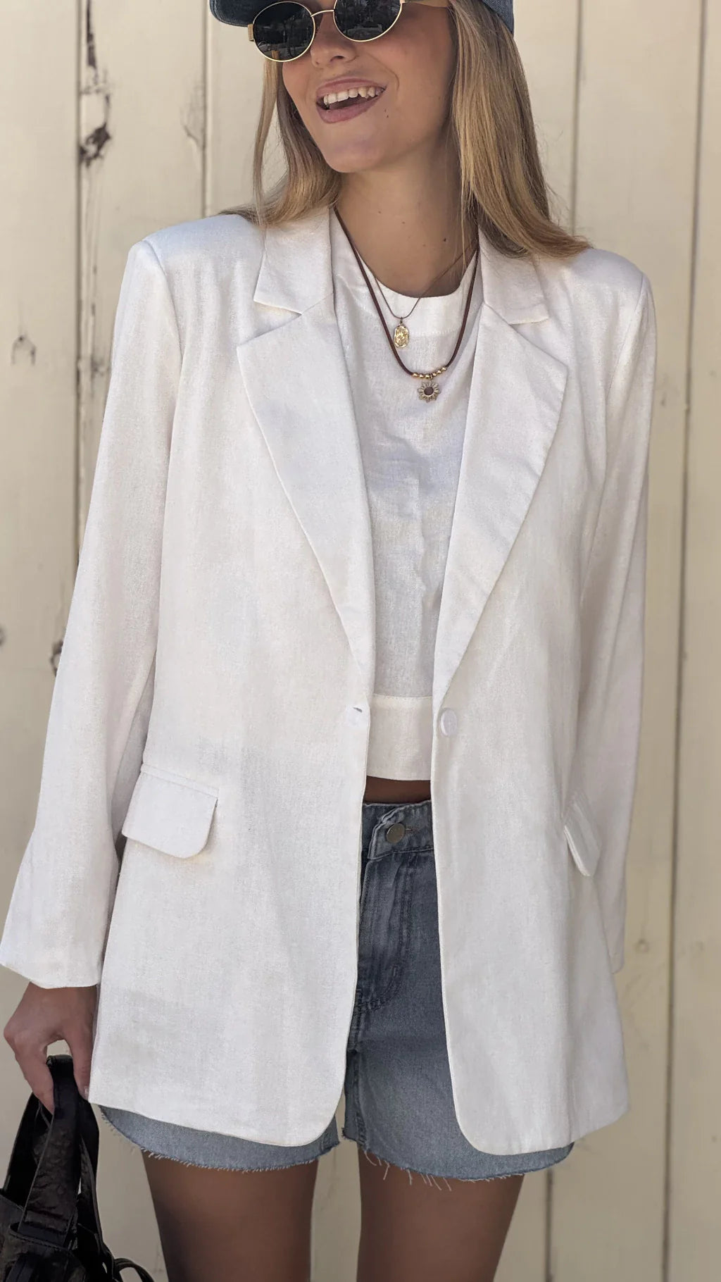 Blazer AMALFI lino (off white )