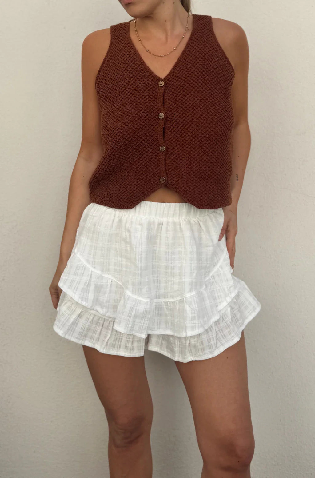 Falda short ISOLA (blanco)