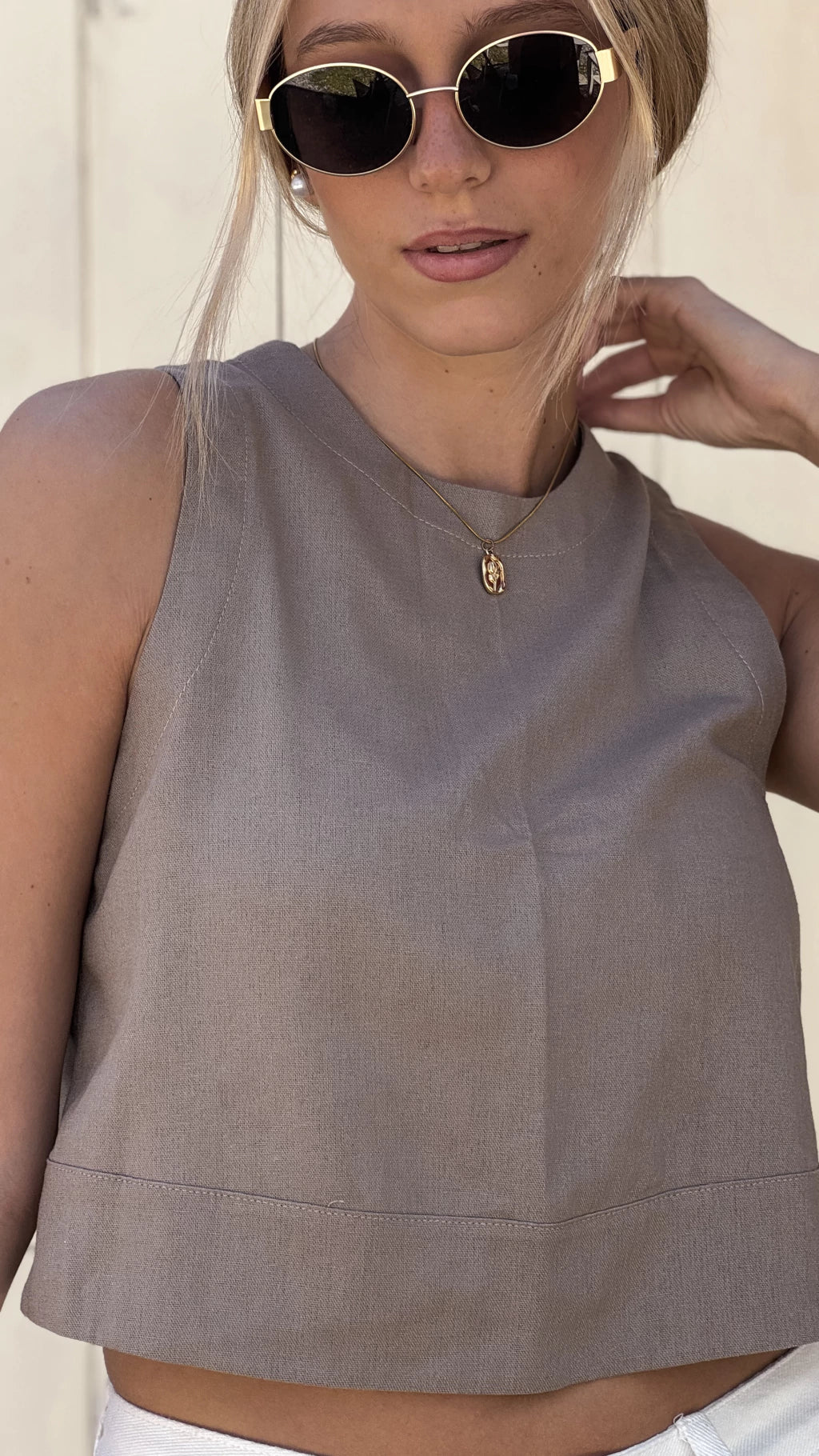 Blusa top TIFA (visón)