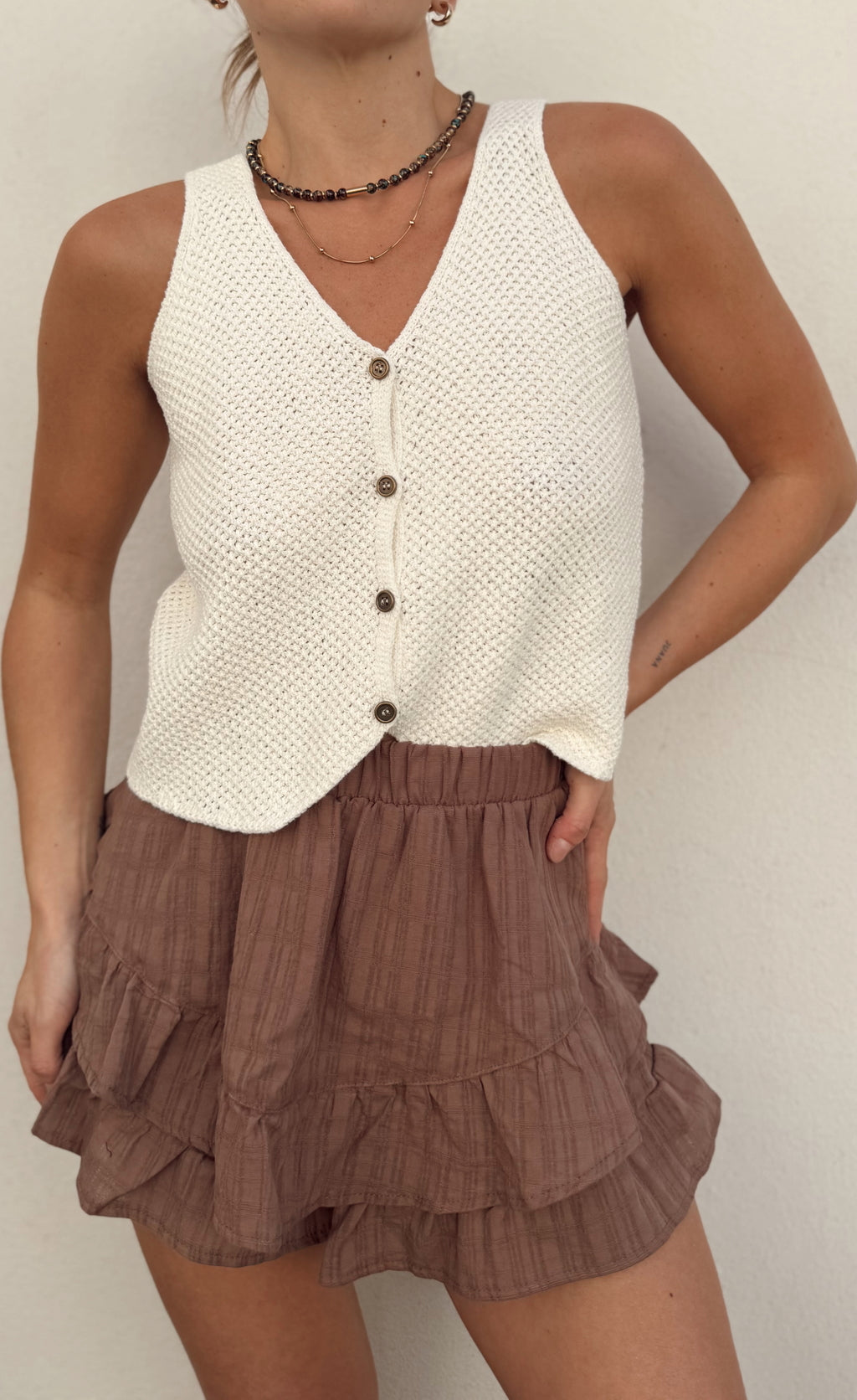 Falda short ISOLA (choco)