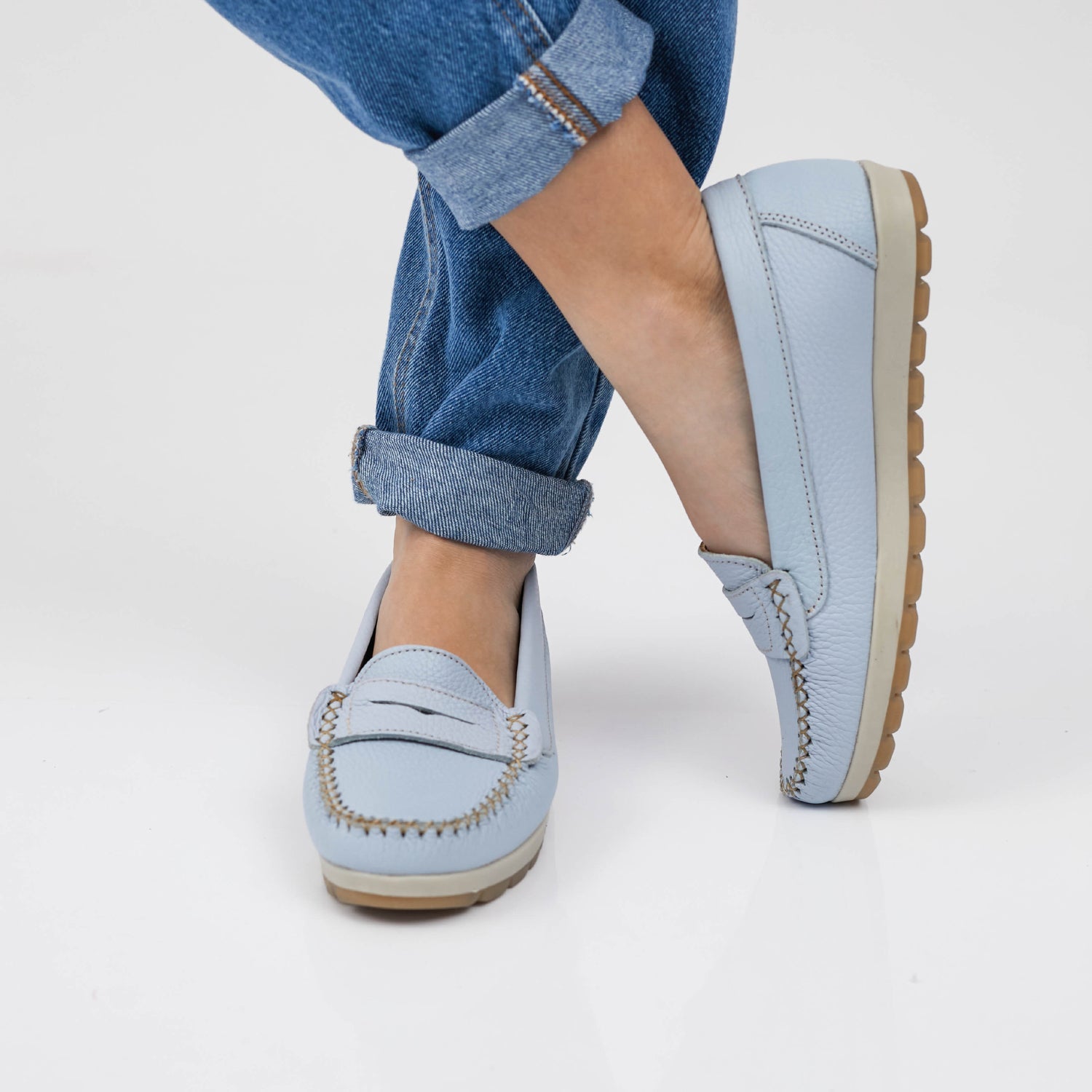 MOCASIN PAMPA CELESTE