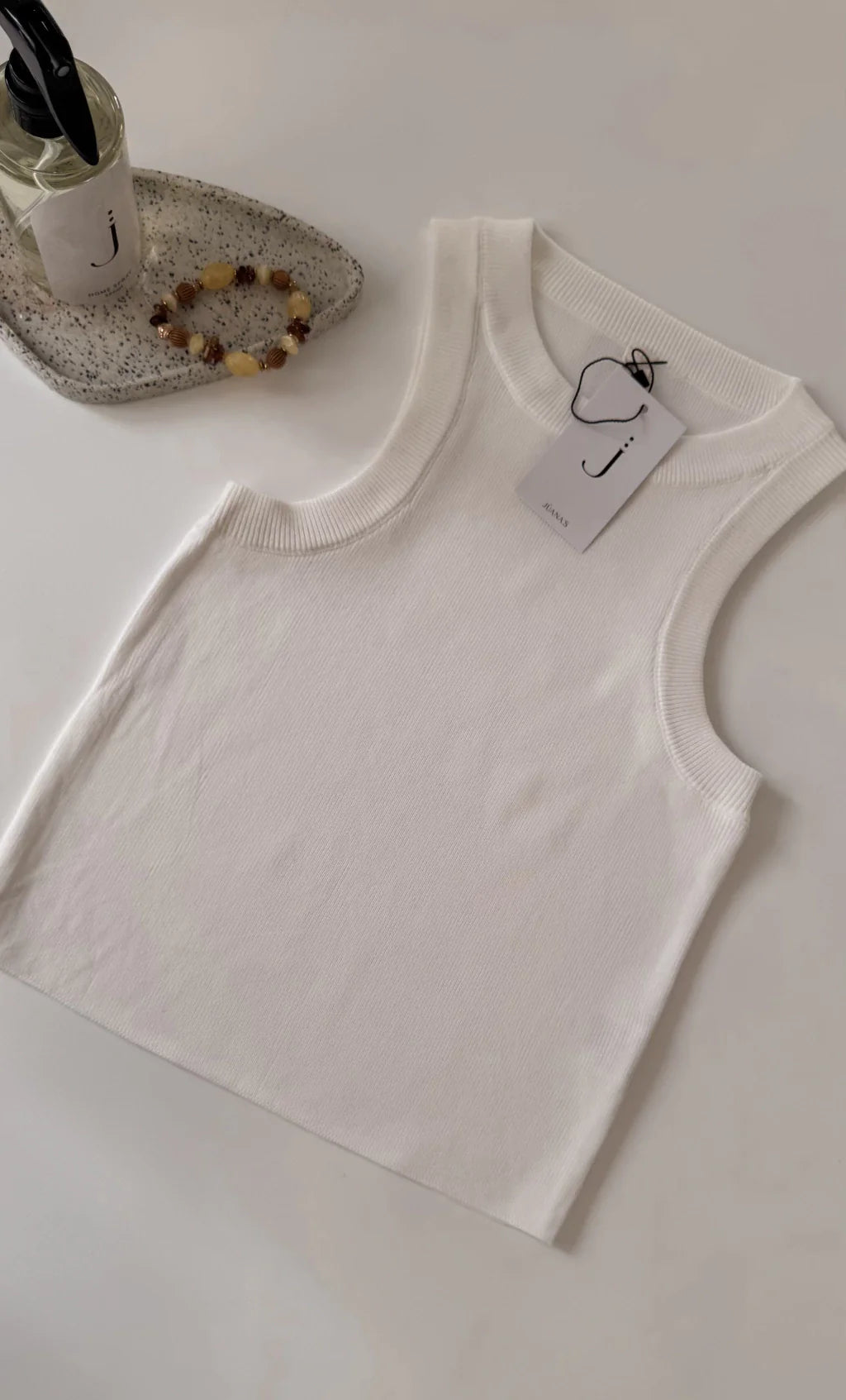 Musculosa tejida INDIA (Blanca)